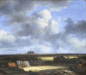 Vue des champs de blanchiment et de Haarlem