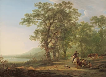 Figures dans un paysage forestier