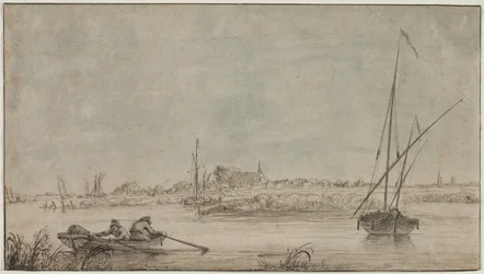 Vue de Dordrecht depuis le fleuve, 1775-1815