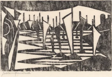 Composition (Bateaux dans un port)