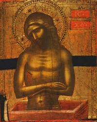 Christ au tombeau avec un moine dominicain