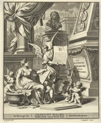 Page de titre pour A. Bogaert, La monarchie romaine, représentée dans les médailles des empereurs occidentaux et orientaux, Utrecht 1697
