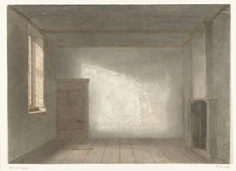 La chambre de Cornelis de Witt en prison La Gevangenpoort, La Haye, 1844