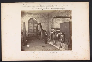 Station de pompage avec pompes centrifuges / Kralingen le 14 mai 1869