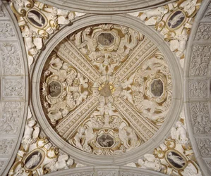 (détail) du plafond de la Galerie Sansovino, Venise, vers 1537