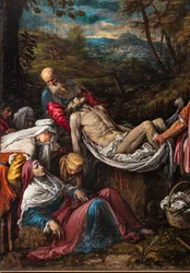 Enterrement du corps du Christ, détail