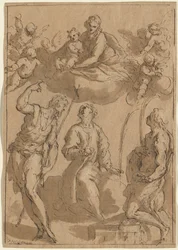 Madone et enfant en gloire avec les saints Jean-Baptiste, Étienne et Laurent