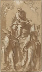 Saint Marc avec Deux Évêques et Putti