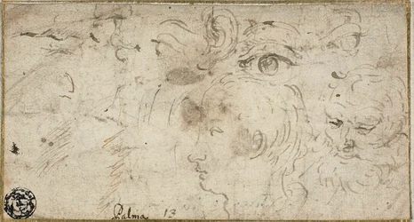 Esquisses de têtes, yeux, oreille et bouche