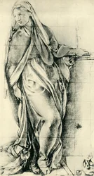 Esquisse de la Vierge Marie pour une Annonciation, milieu du 16ème siècle, 1943