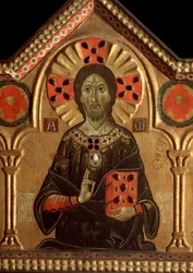 Polyptyque avec rédempteur et saints (détail)