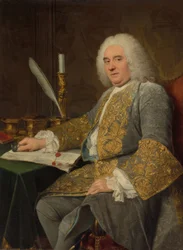 Portrait de Jean-Gabriel du Theil signant le traité de Vienne (Portrait de Jean-Gabriel du Theil signant le traité de Vienne)