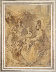 Sainte famille avec Sainte Anne et Marie Madeleine