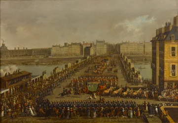 Le cortège impérial se rendant à la cérémonie du couronnement le 2 déc. 1804, 1805.