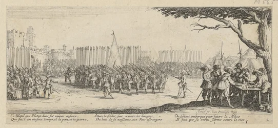 Recrutement des troupes, feuille n° 2 de la série « Les horreurs de la guerre »