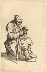 Mendiant mangeant