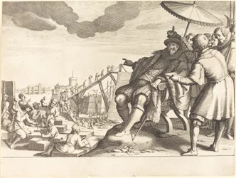 Construction et fortification du port de Livourne, vers 1614