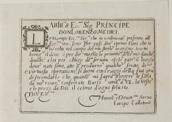 Dédicace à Don Lorenzo de Medici, extrait des Caprices