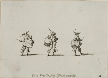 Exercice Militaire avec Tambours, planche deux de Les Exercices Militaires