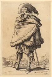 Gentilhomme au manteau bordé de fourrure, planche 10 de la série «La Noblesse»