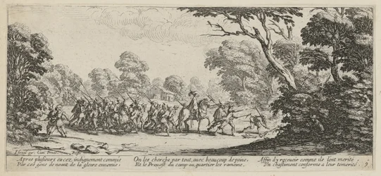 La découverte des criminels, planche 9 de la série « Les horreurs de la guerre »