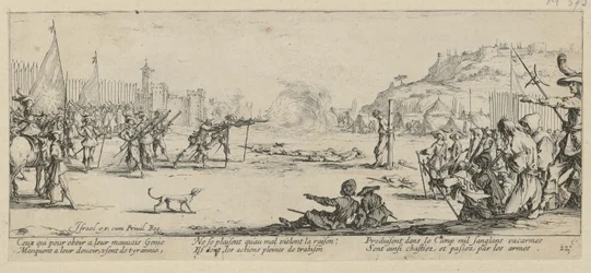 Exécution par fusillade, planche 12 de la série « Misères de la guerre »