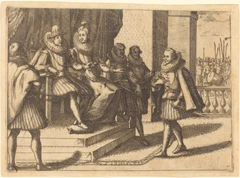 Roi et reine en consultation sur les Turcs, 1612