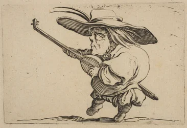 Le Joueur de Luth, de Varie Figure Gobbi, suite appelée aussi Les B..., 1616-22
