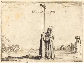 Nonne embrassant la Sainte Croix