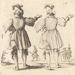 Officier avec plume, vu de dos