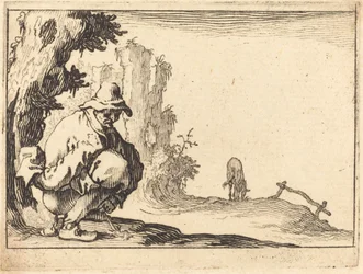 Paysanne Déféquant