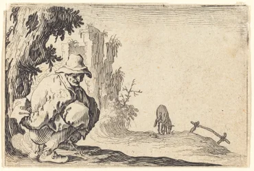 Paysanne Déféquant