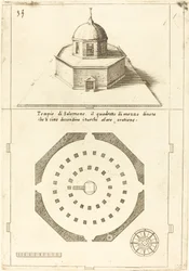 Plan et rendu du Temple de Salomon, 1619