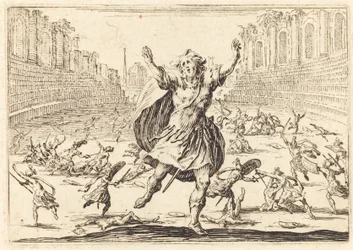 Escarmouche dans un cirque romain, vers 1622