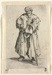 Les mendiants : Mendiant obèse aux yeux baissés, vers 1623