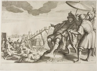 Le Grand-Duc fortifie le port de Livourne, de la Vie de Ferdinando I de Médicis