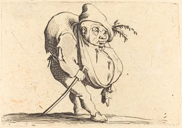 Le Bossu avec une Canne