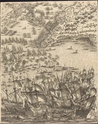 Le Siège de La Rochelle [planche 11 de 16; ensemble comprend 1952.8.97-112]