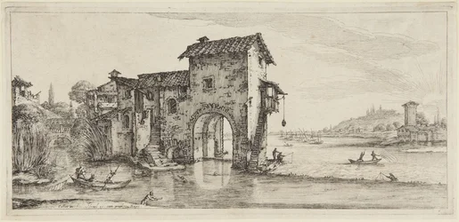 Le moulin à eau, de la série Diverse Vedute Designate in Fiorenza (Divers paysages dessinés à Florence)
