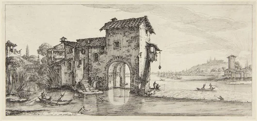 Le moulin à eau, de la série Paysages Gravées pour Jean de Médicis, Paysages Dessinés à Florence