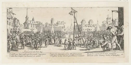 La potence basculante, planche 10 de la série « Les horreurs de la guerre »