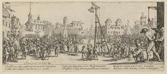 Gibet à bascule, planche 10 de la série « Les Misères de la guerre »