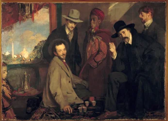 André Gide et ses amis au Café Maure de l
