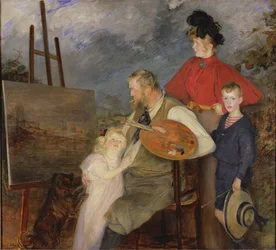 Le peintre Thaulow et ses enfants, ou La famille Thaulow, 1895