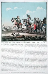 Les Territoires de Cambrai sont respectés par les Anglais, gravé par Jean Baptiste Morret (fl.1790-1820)