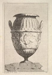 Conception pour un vase avec une frise bacchique, de : Vases, 1746