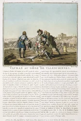 Sébastien le Prestre de Vauban (1633-1707) au siège de Valenciennes (1677), gravé par Jean Baptiste Morret, 1790