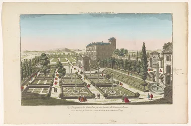 Vue des Jardins du Vatican à la Cité du Vatican