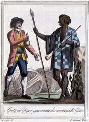 Alcaty ou gouverneur noir des environs de Gorée - dans « Encyclopédie des voyages » par Grasset St Sauveur, Paris