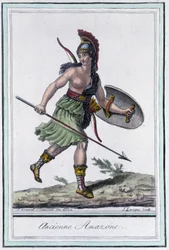 Ancienne Amazone - dans « Encyclopédie des voyages » par Grasset St Sauveur, éd. 1796